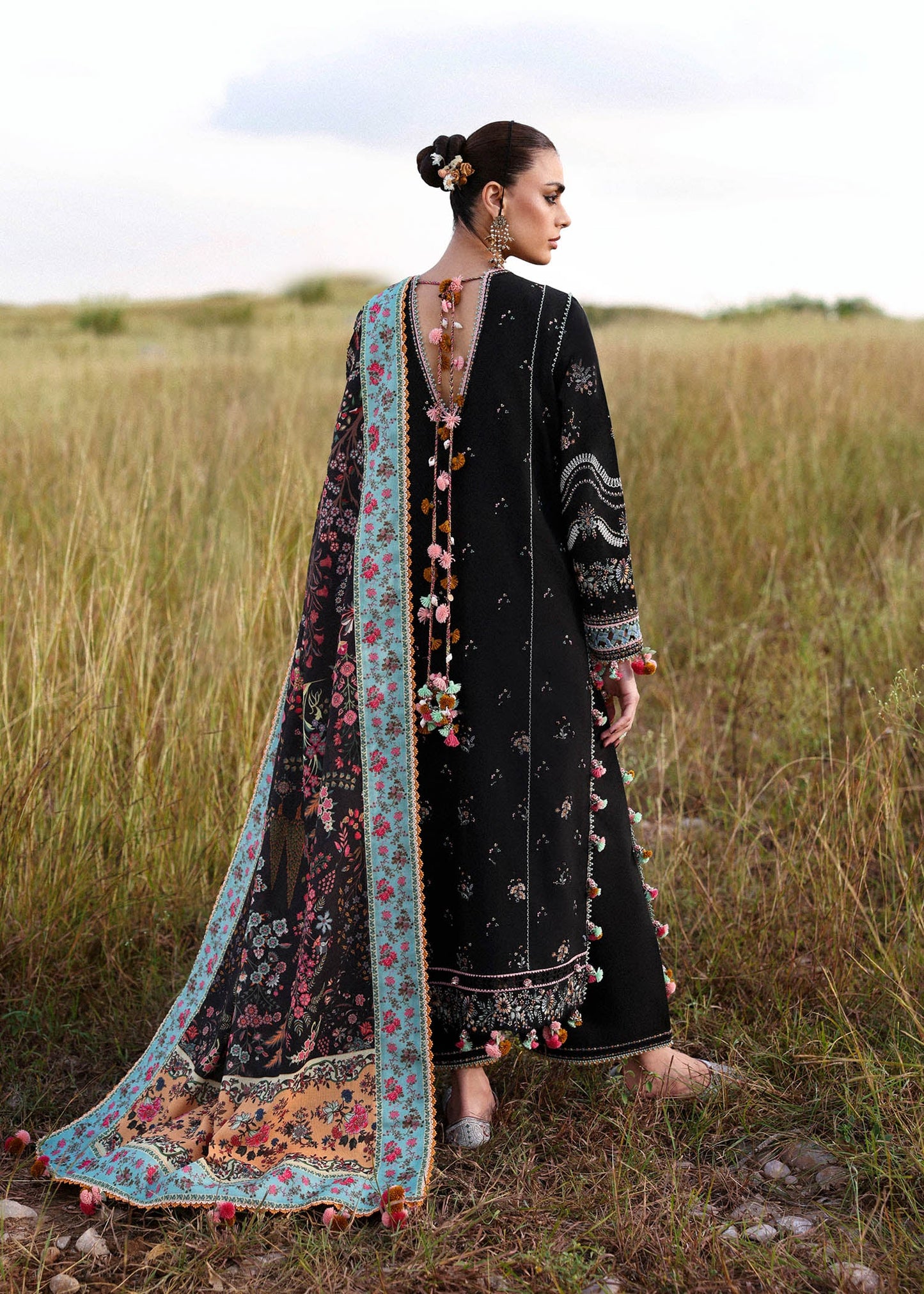 Hussain Rehar | 3 Piece Unstitched Embroidered Khaddar | Malika