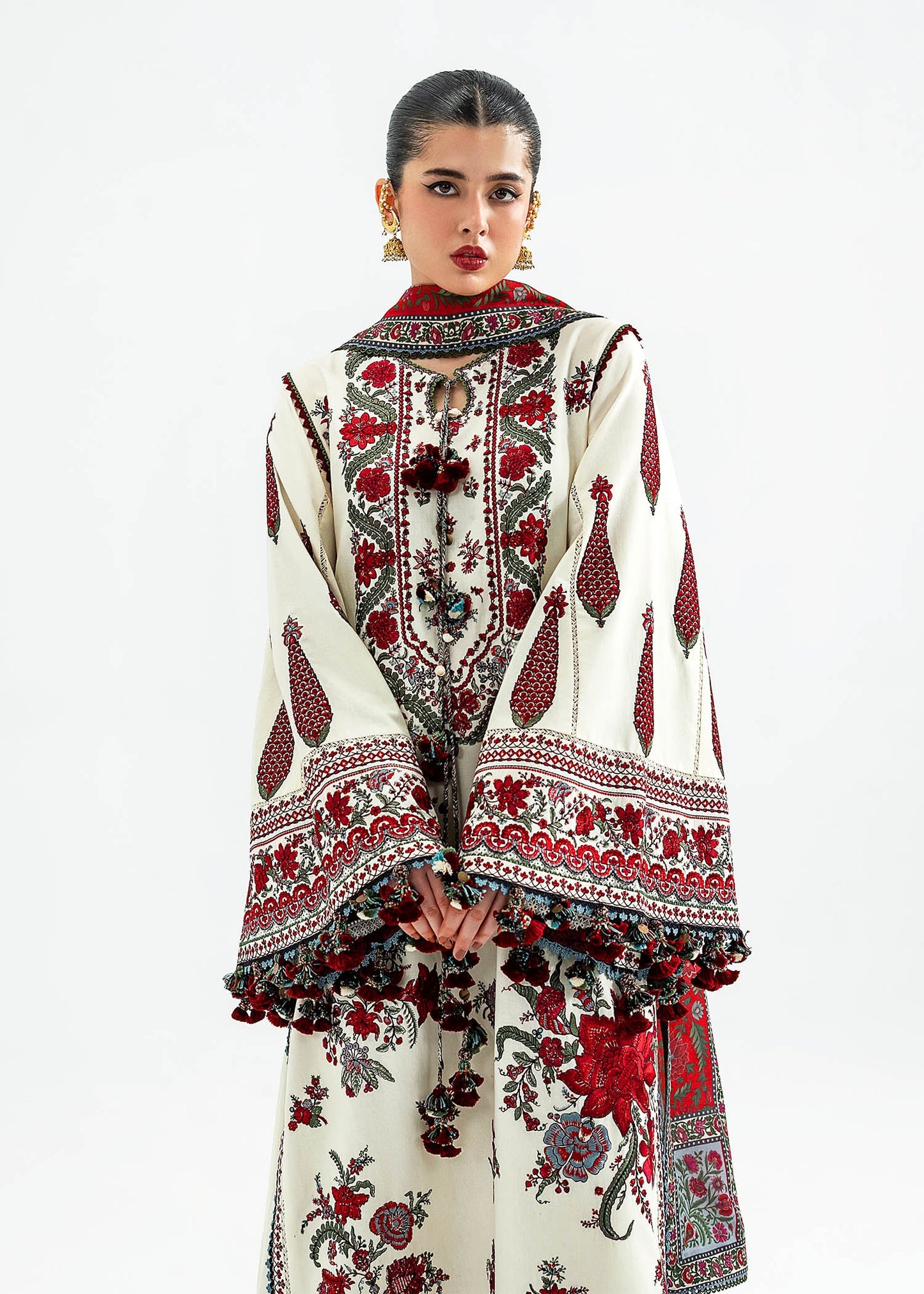 Hussain Rehar | 3 Piece Unstitched Embroidered Khaddar | Gulban