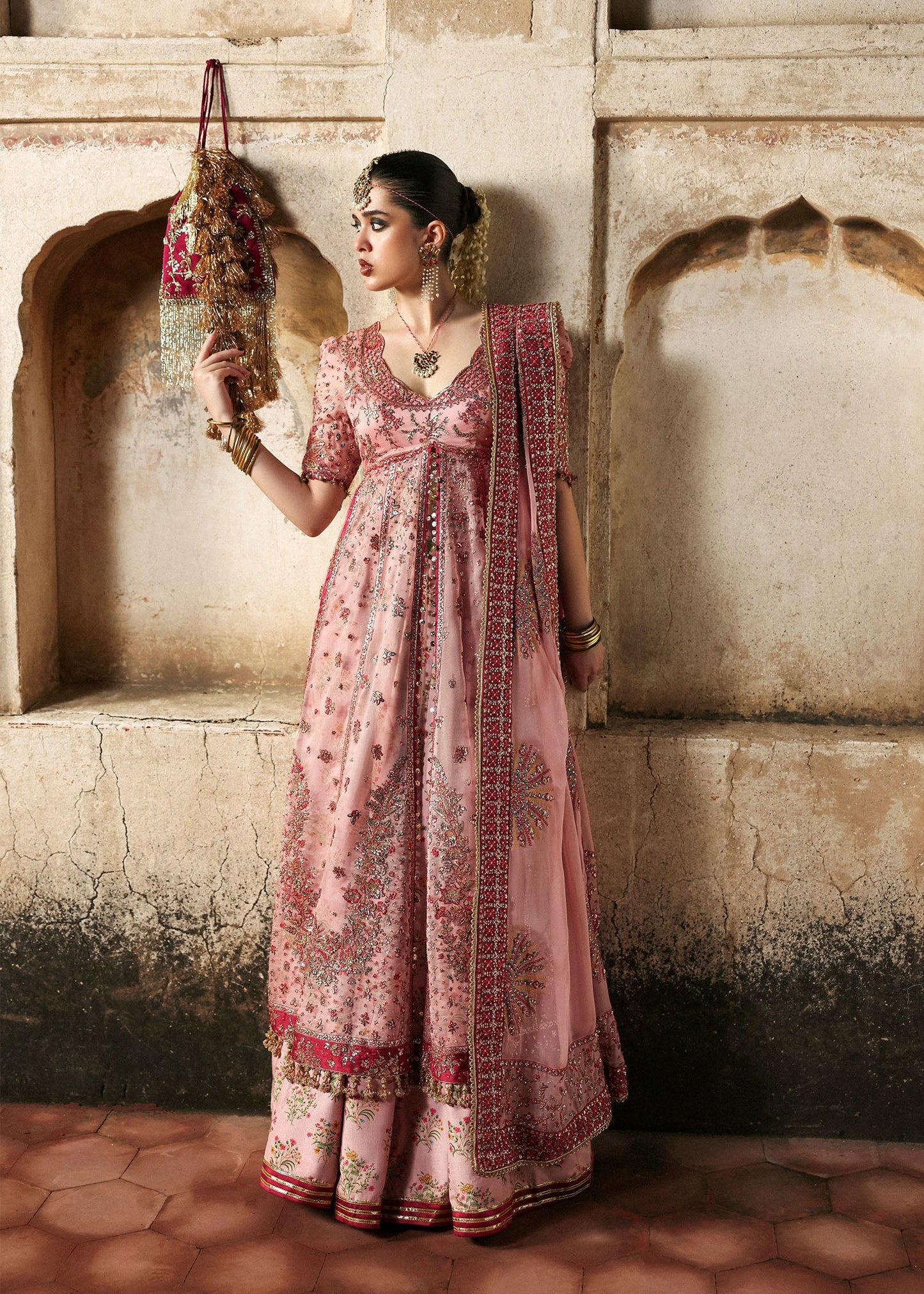 Hussain Rehar | 3 Pice Unstitched Embroidered Organza | Roshanara