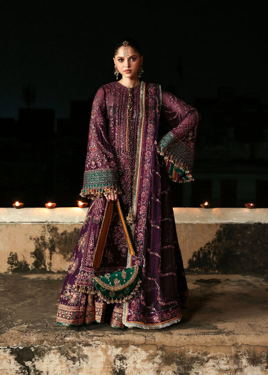 Hussain Rehar | 3 Piece Unstitched Embroidered Chiffon | Ghazal