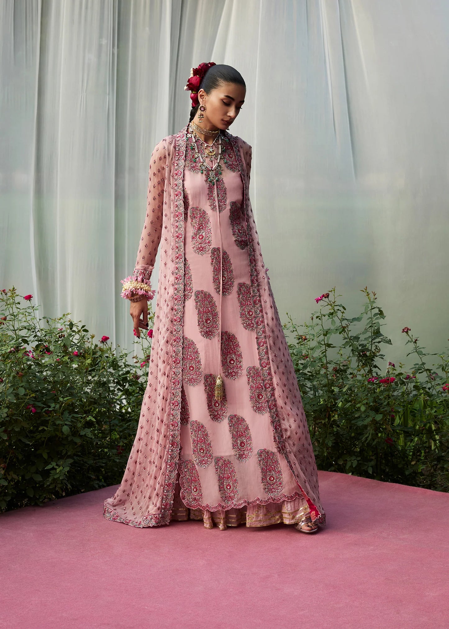 Hussain Rehar | 3 Piece Unstitched Embroidered Organza | Havena