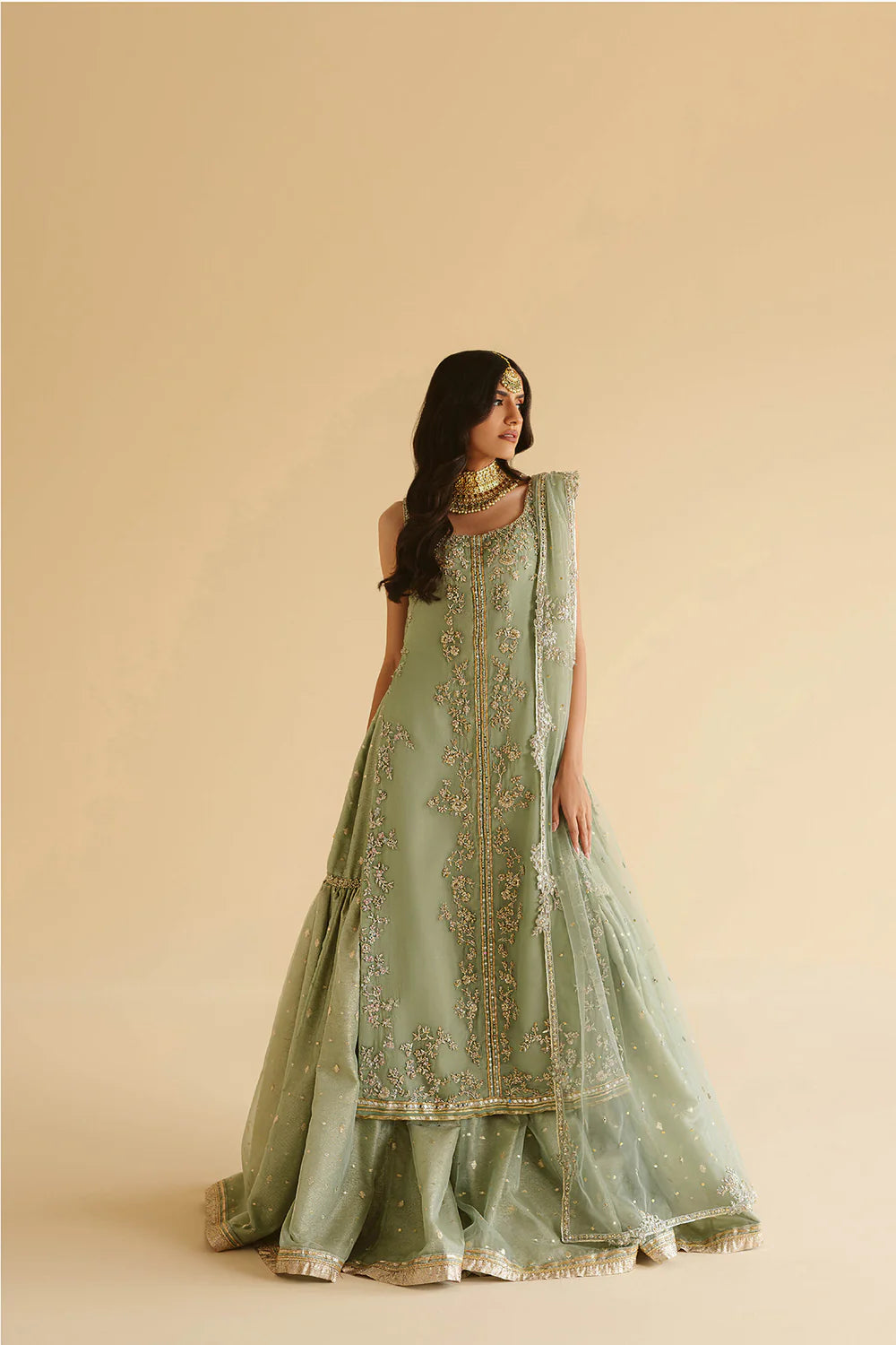 Zuria Dor | 3 Piece Unstitched Silk Chiffon Embroidered | Lila